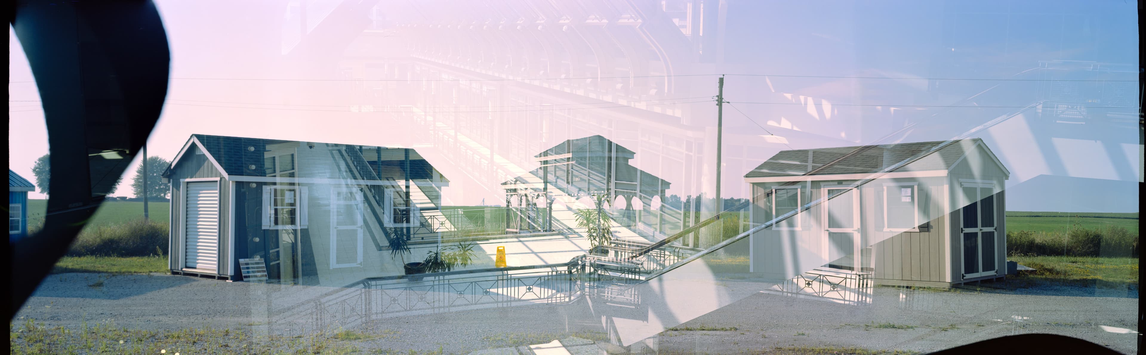 The shed and mall photo double exposed :(