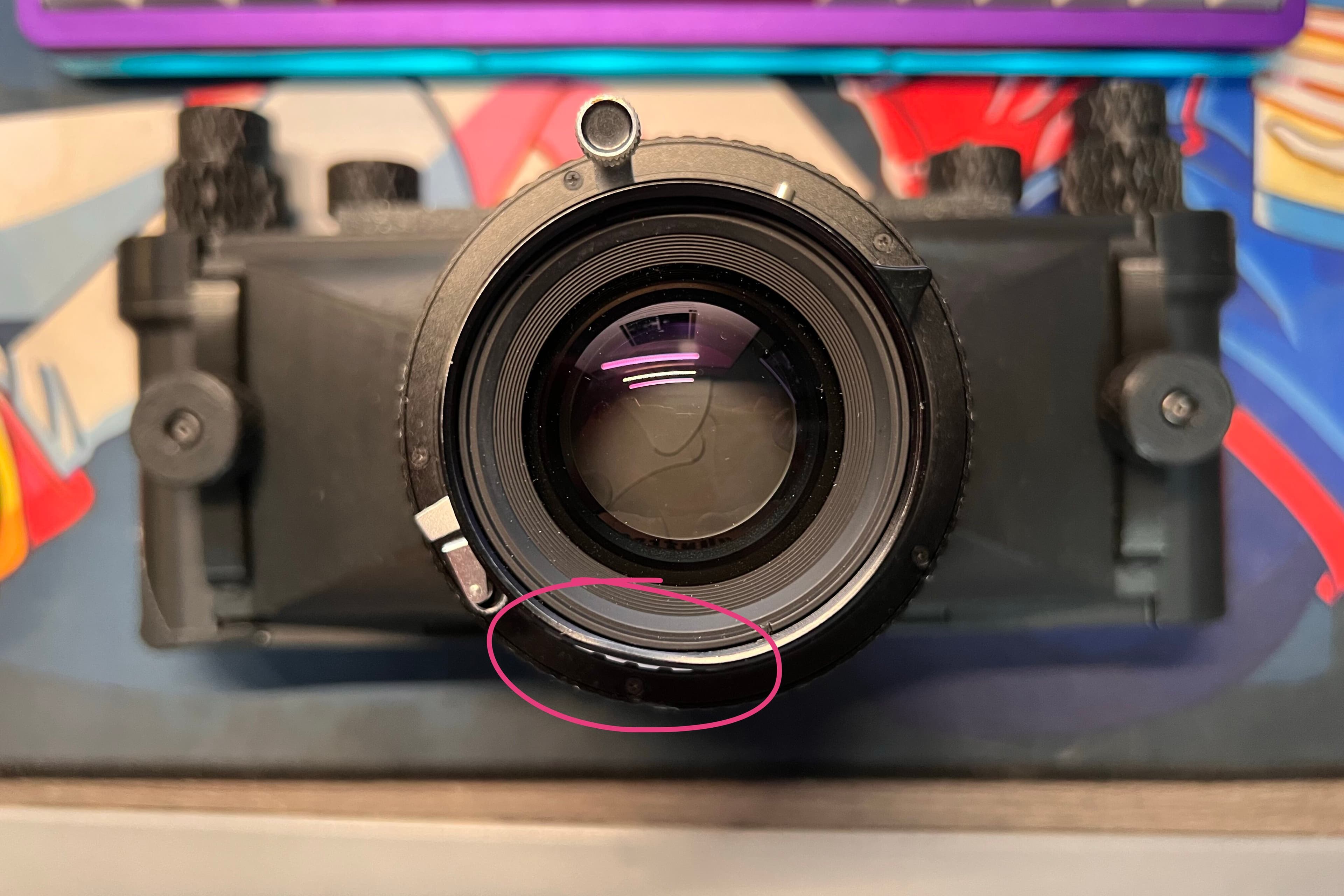 Slight dent in the filter ring